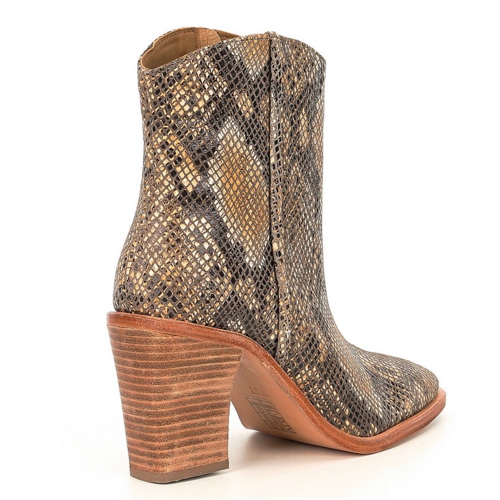 Free people | Snake Print Leather Block Heel - Picture 4 of 6